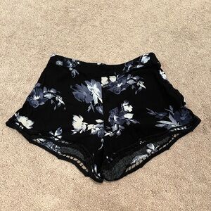 Kendall & Kylie Black and White Floral Shorts